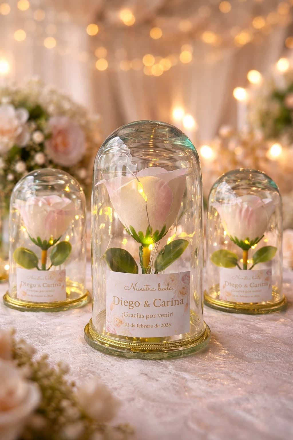 Cúpula Base de Espejo, diseño de Flora Eventos Florales